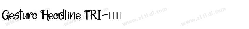 Gestura Headline TRI字体转换